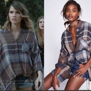 Free people oversized plaid shirt